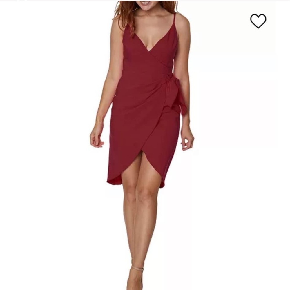 bcbg faux wrap dress size 16